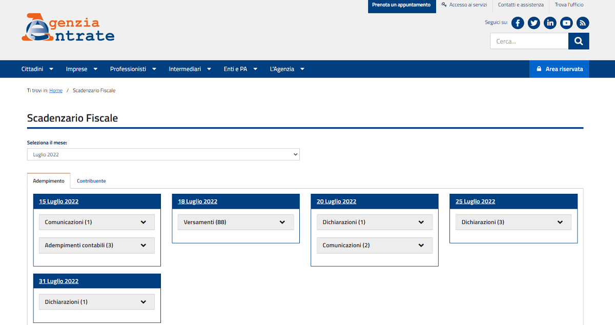 Scadenze fiscali luglio 2022, dalle imposte al modello 730 adempimenti