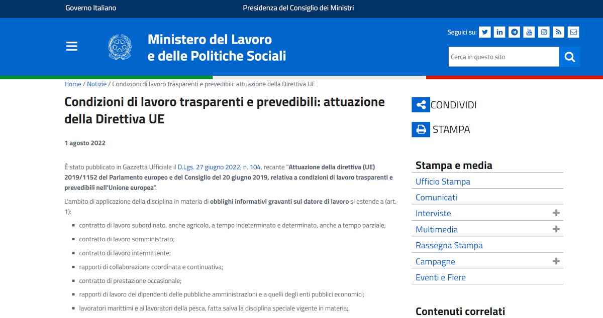 Decreto Trasparenza: Cosa Cambia Per Datori Di Lavoro E Lavoratori, Tra ...