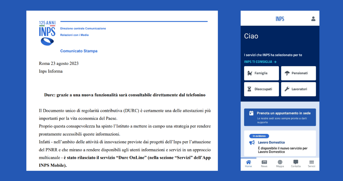 L’impresa Ha Il DURC? Si Verifica Online, Con L’App INPS