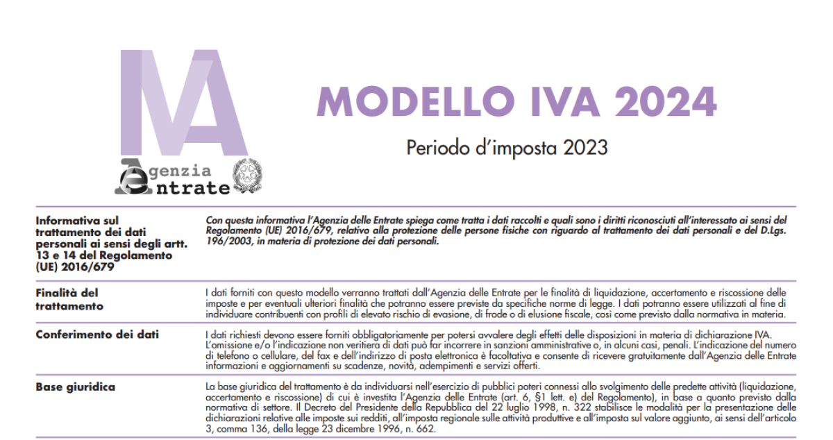 Dichiarazione IVA 2024, invio entro il 30 aprile novità, istruzioni e