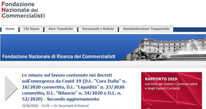 FNC E CNDCEC, L’analisi Delle Misure Del Governo In Risposta All’emergenza