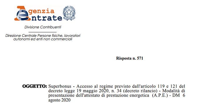 superbonus 110 e lavori gia avviati per l ape c e tempo