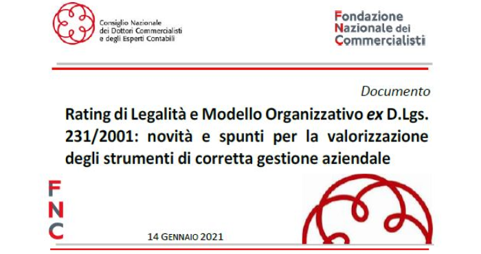 Rating Di Legalità, L’approfondimento Di FNC E CNDCEC