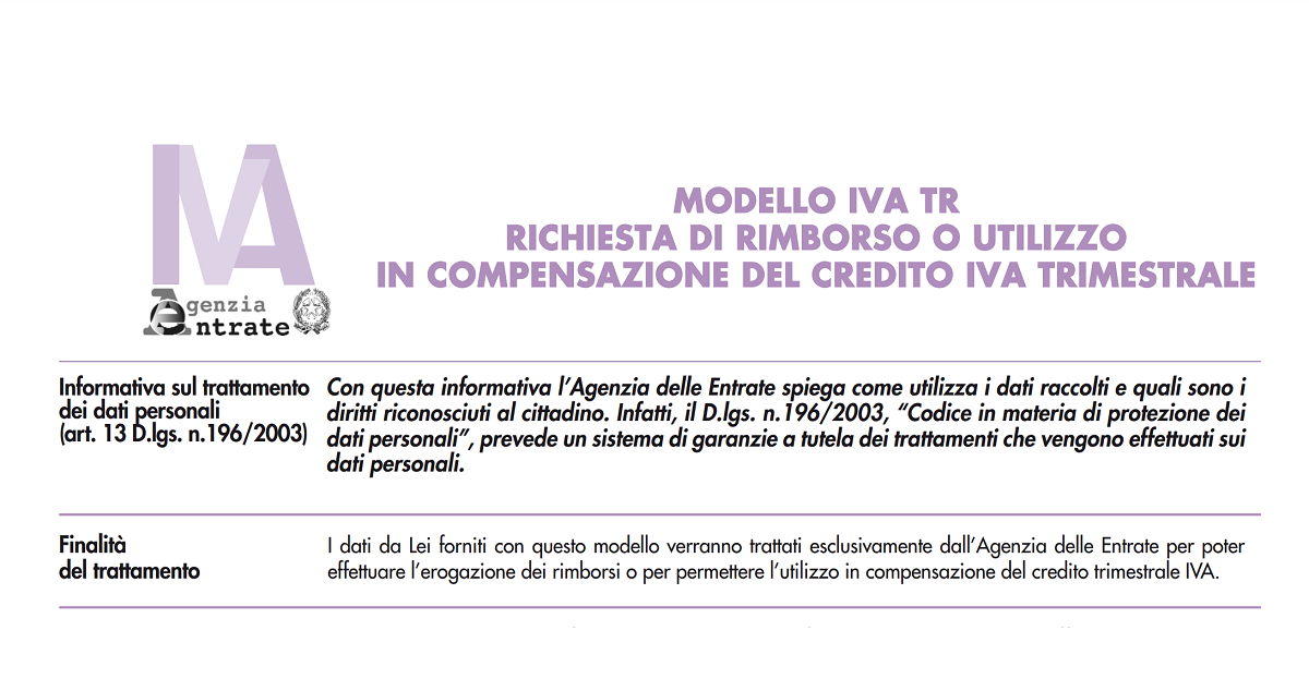 Modello Iva Tr 2017 istruzioni su compensazioni e rimborsi