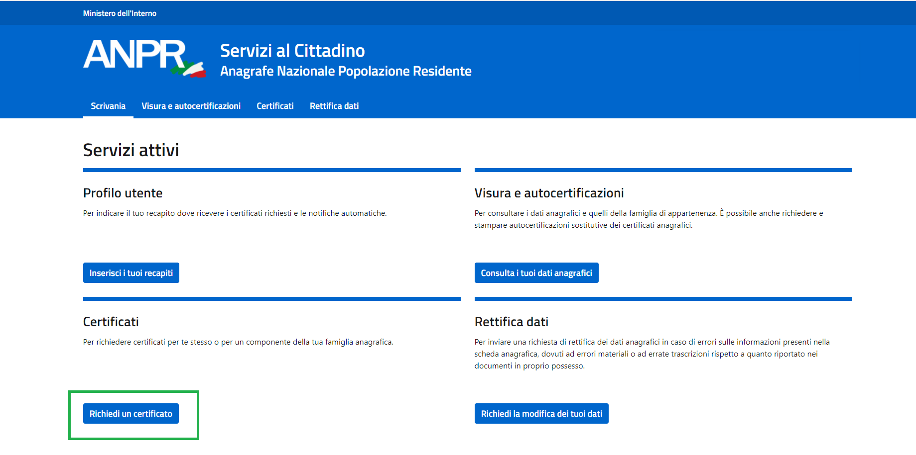 Certificati Anagrafici, Richiesta Online Tramite ANPR: Guida In Pdf E ...