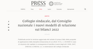 Collegio sindacale: ecco i nuovi modelli di relazione
