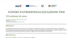 Finanziamenti fino a 500.000 euro per le aziende del Lazio