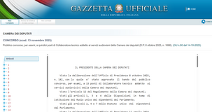 Concorso Camera dei Deputati 2025: nuovo bando per diplomati