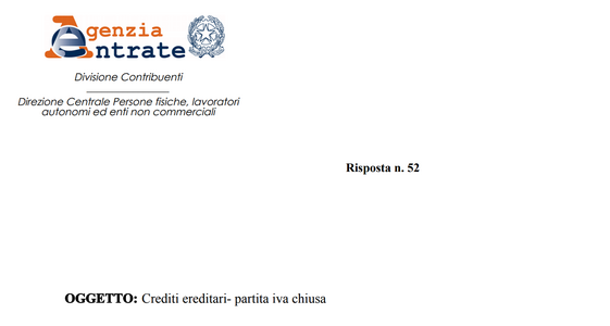 Partita IVA chiusa e crediti ereditari: chi deve emettere fattura?